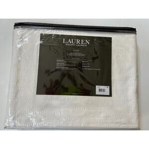 Ralph Lauren Home Texture Cotton Bed Blanket King Natural NWT
